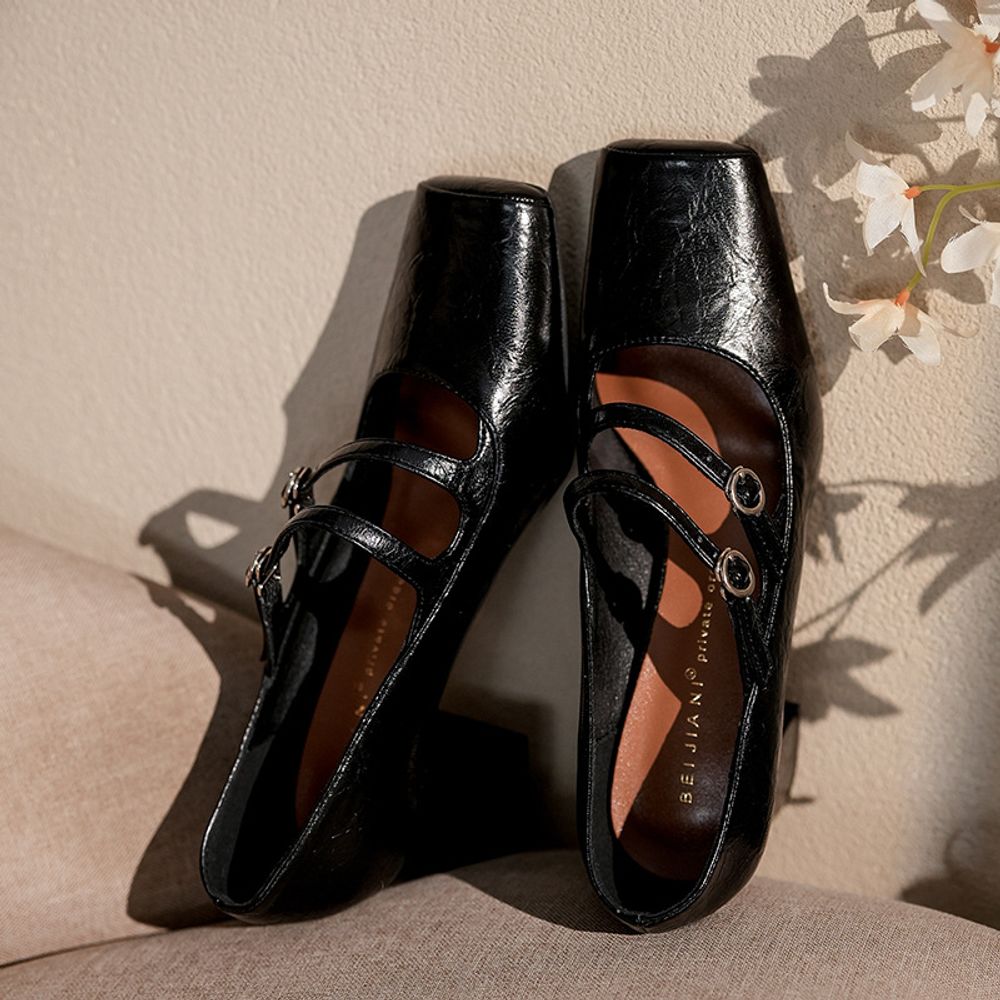 Thick Heel Mary Jane Shoes