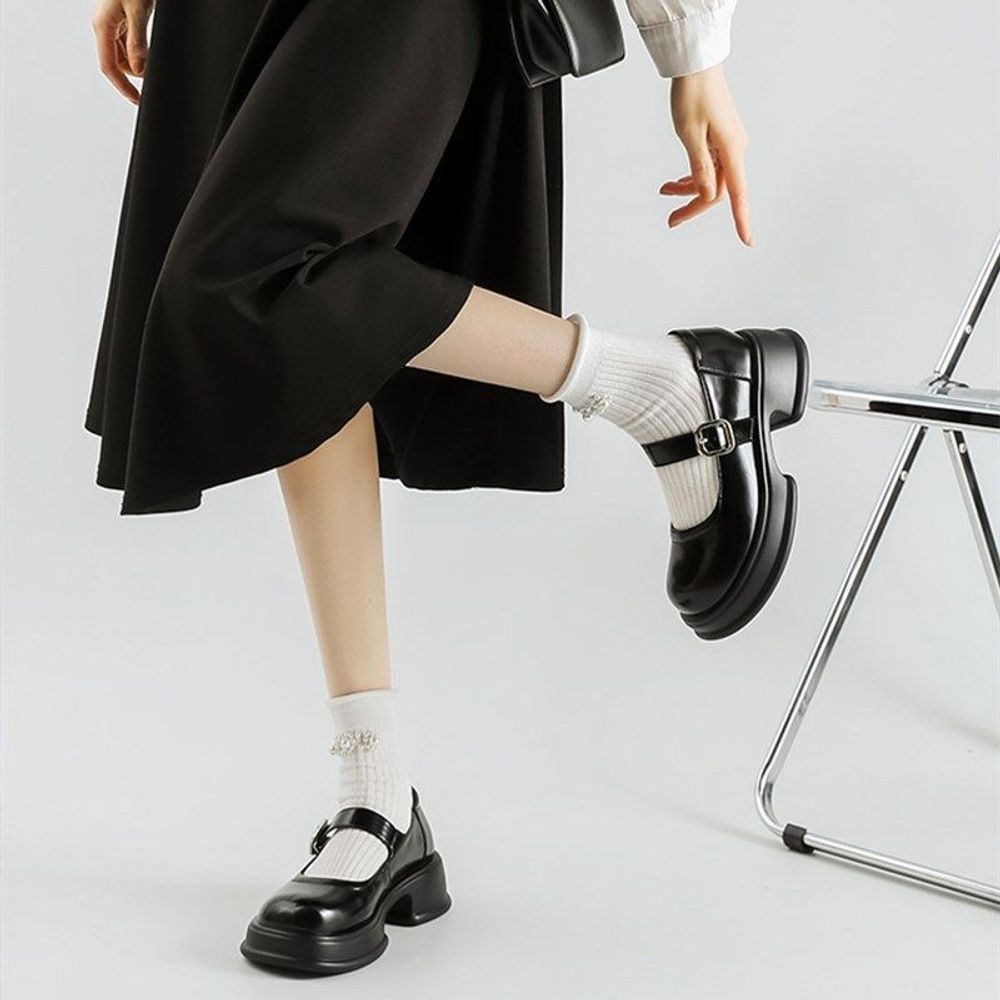 Genuine Leather Mary Jane Shoes