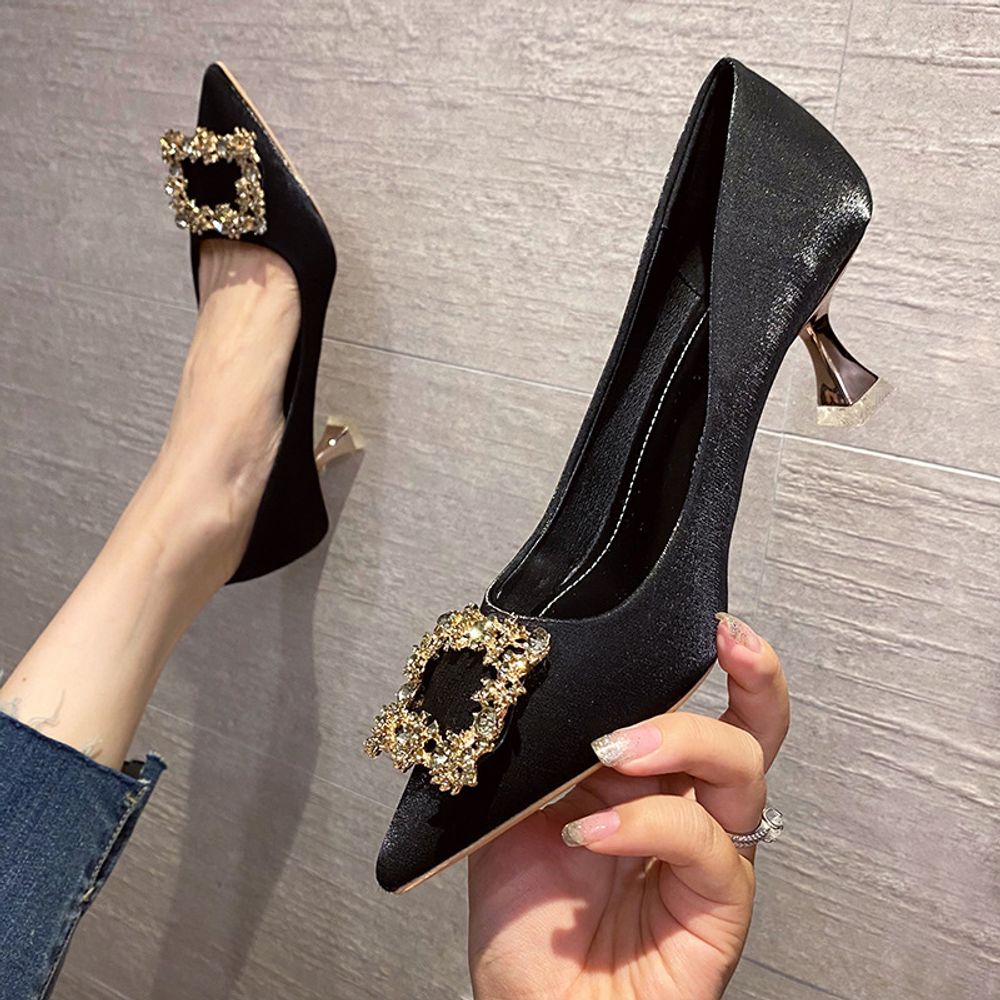 Premium Buckle top Pointed Heels