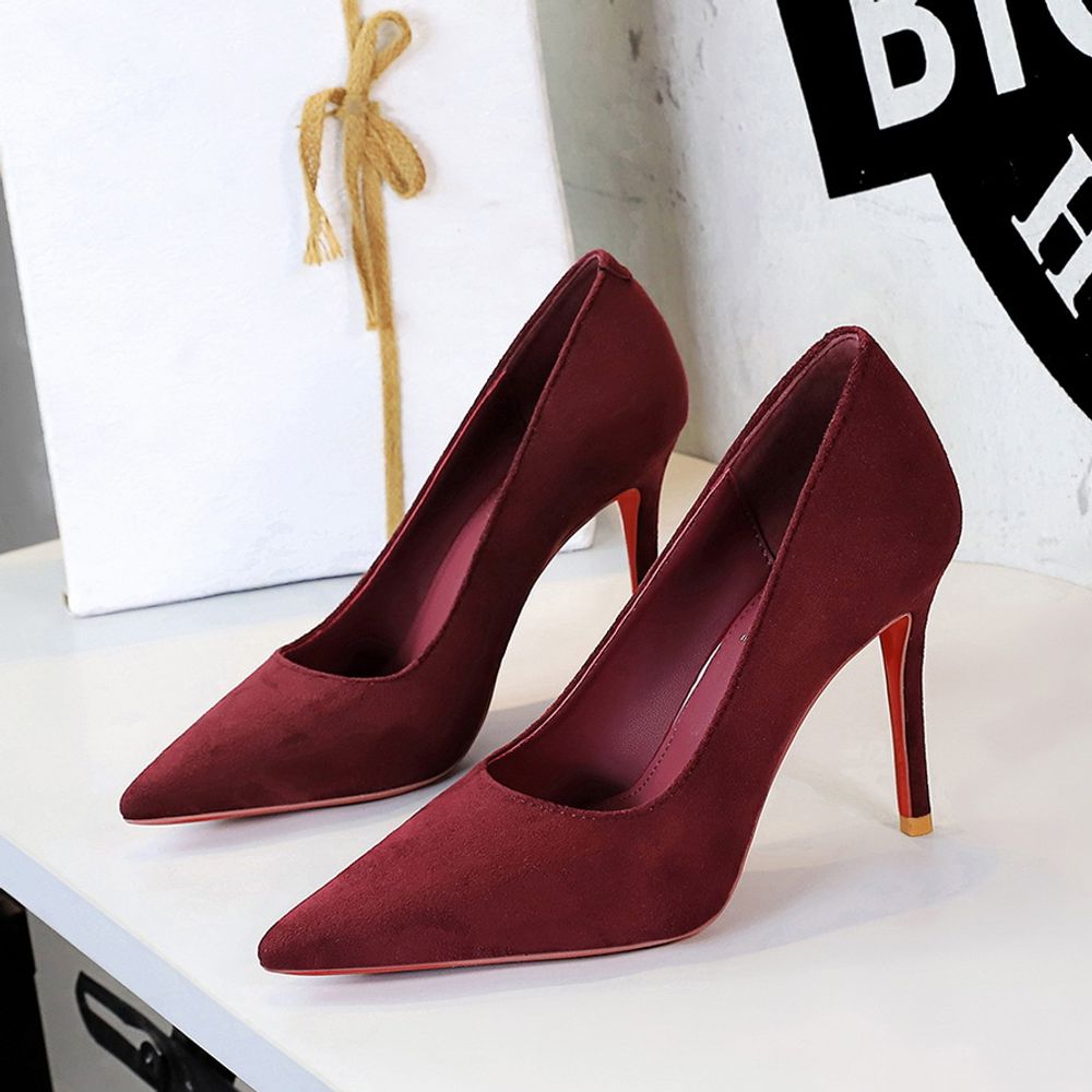 Suede top Red Bottom Heels