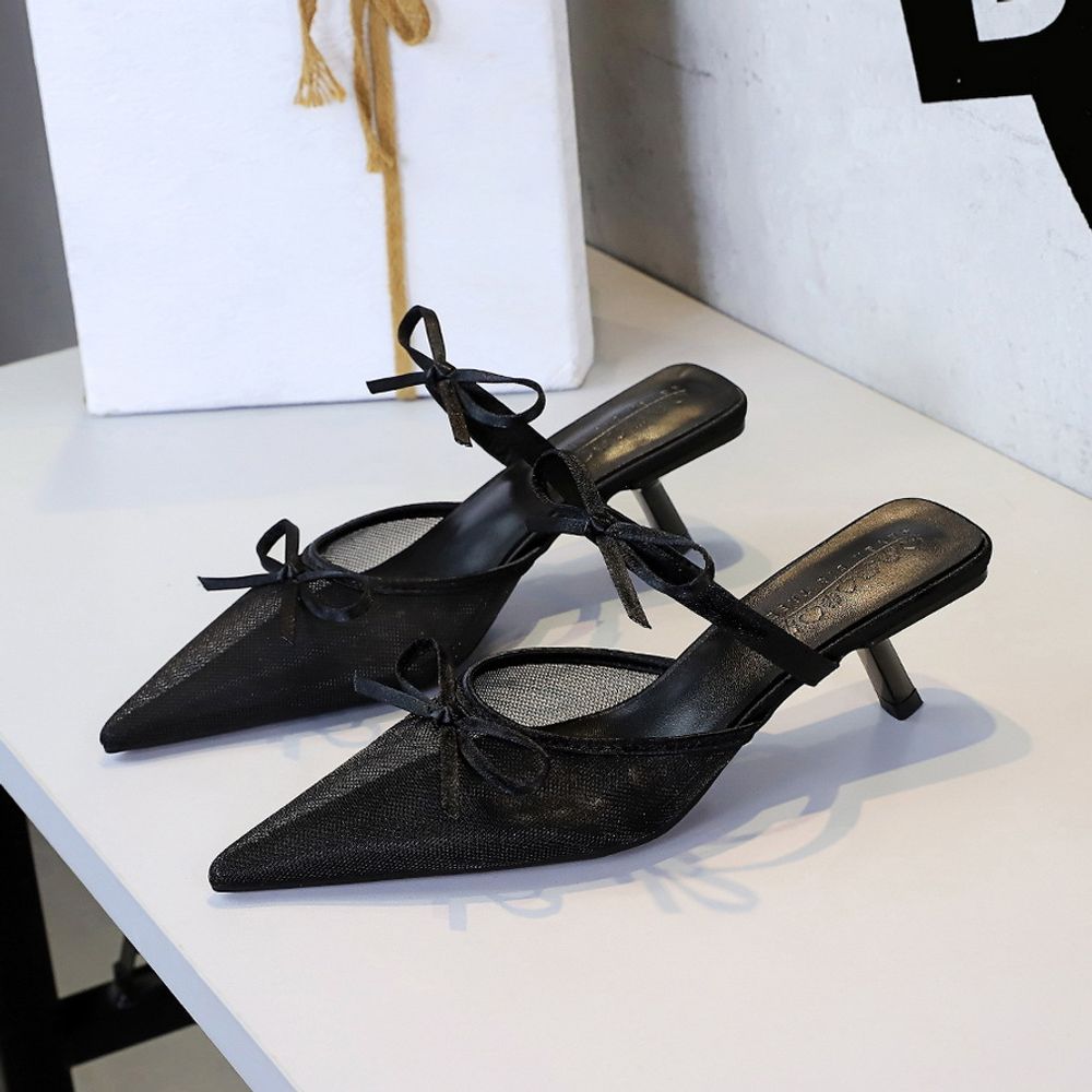 Mesh top Pointed Sandals