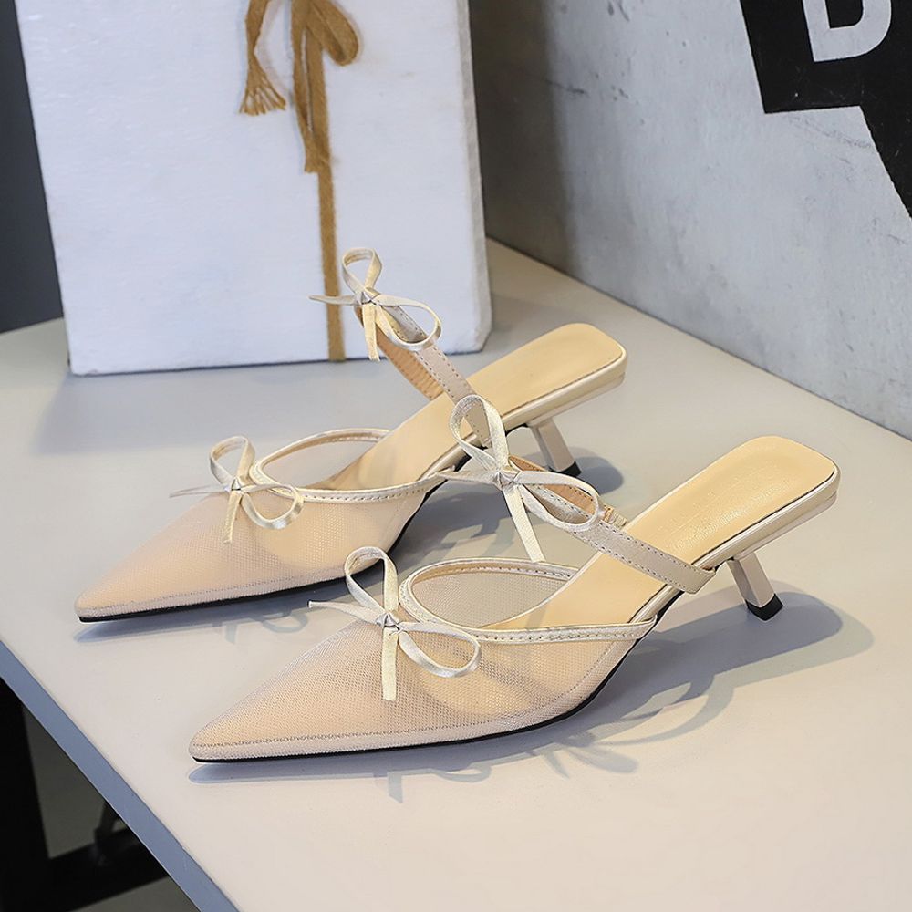 Mesh top Pointed Sandals