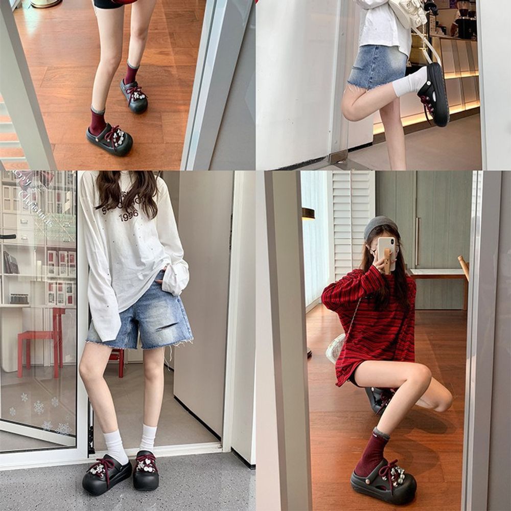 Cute Strappy Platform Clogs