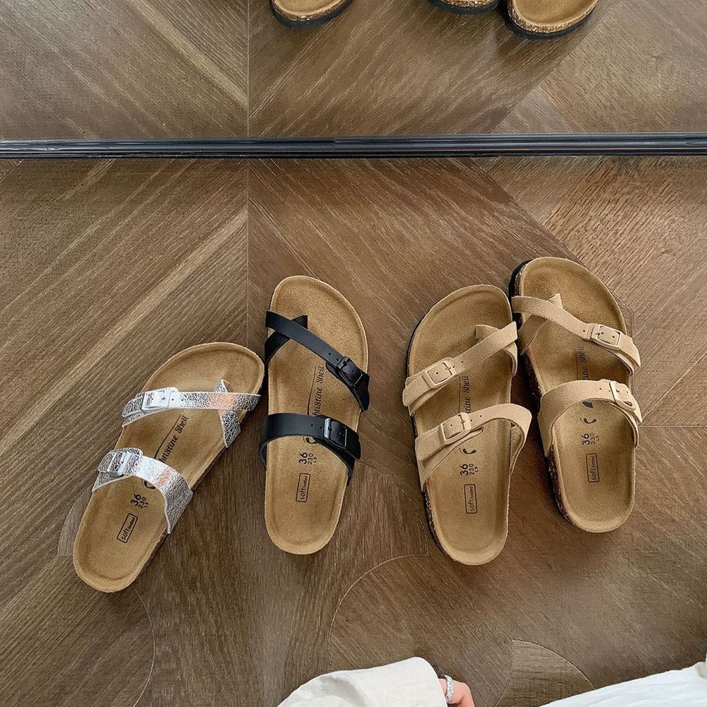 Thick Bottom Leather Slippers