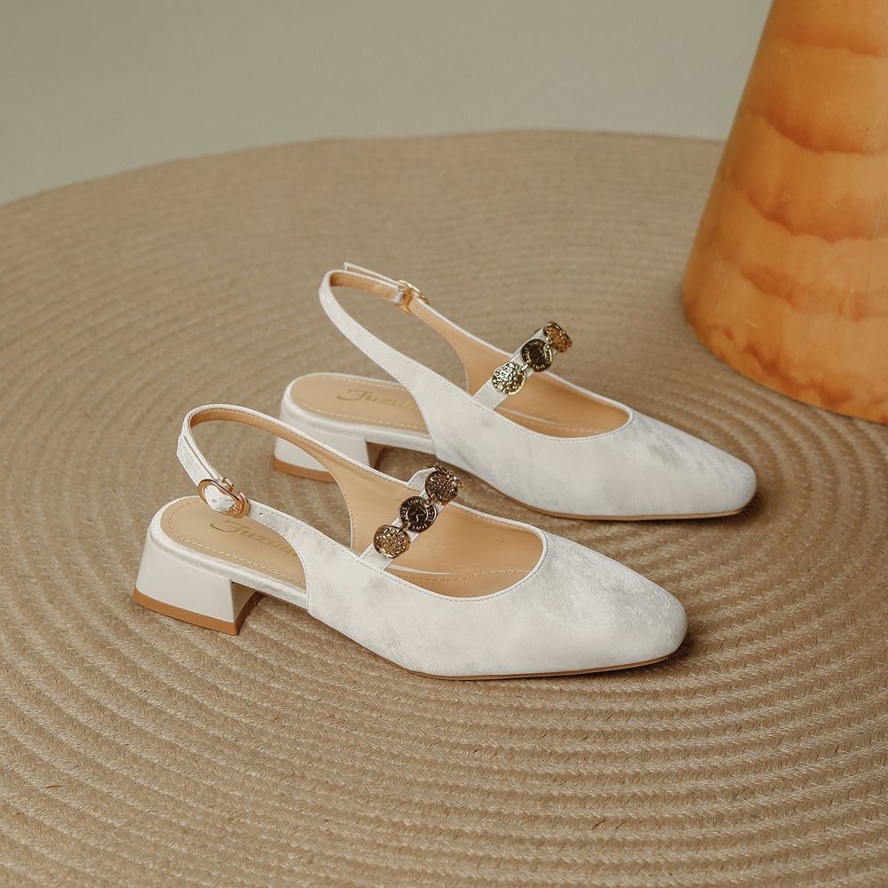 Square Head Thick Heel