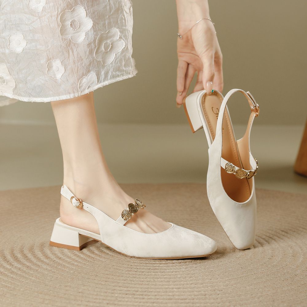 Square Head Thick Heel