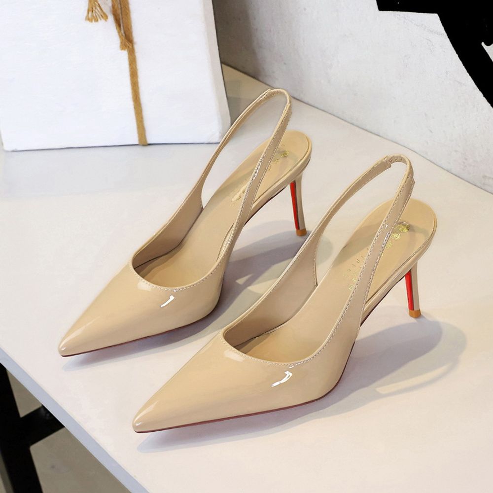 Slingback pointed heels