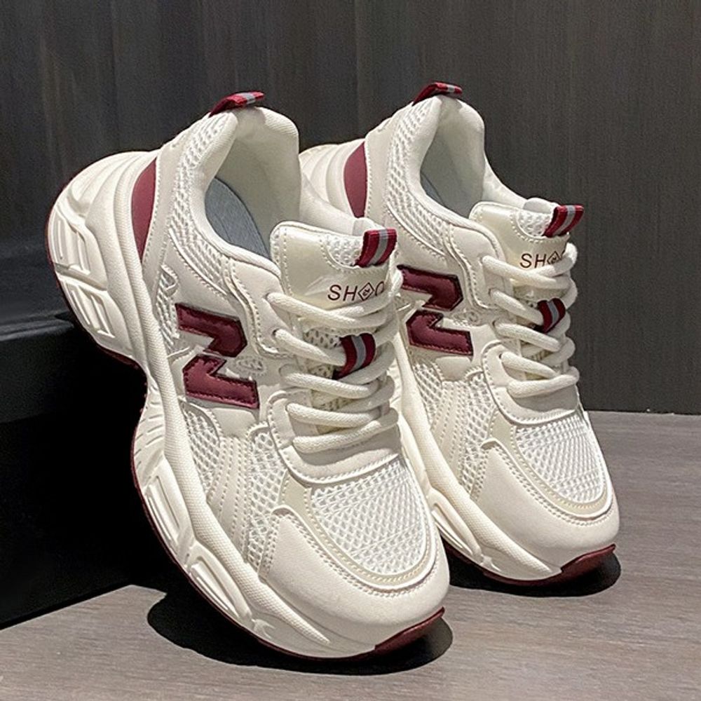 Thick Soled Mesh  Sneakers