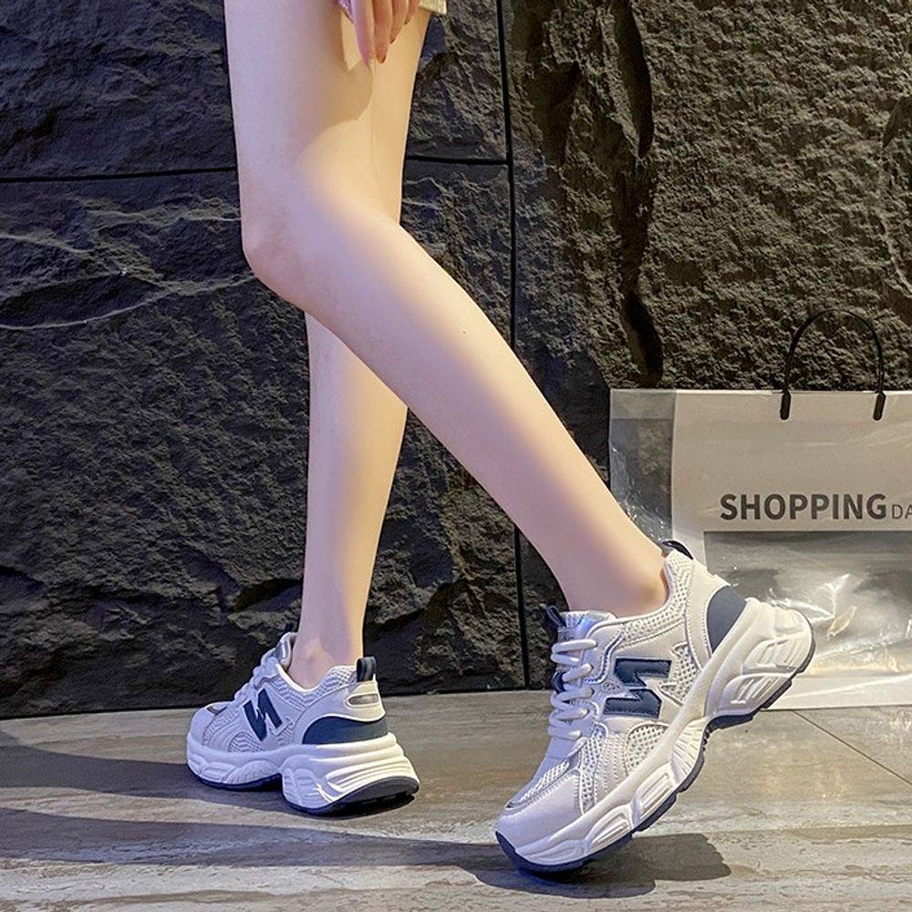 Thick Soled Mesh  Sneakers
