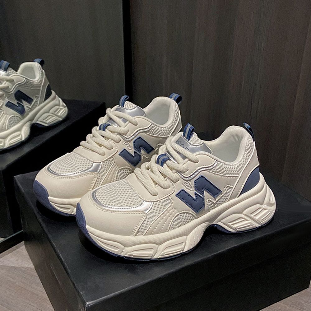 Thick Soled Mesh  Sneakers