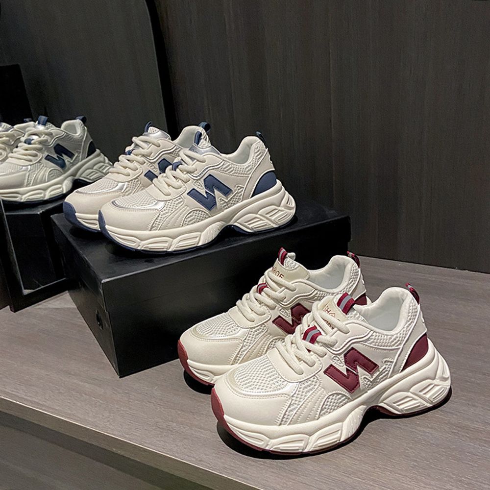 Thick Soled Mesh  Sneakers