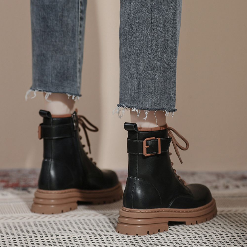 Thick Soled Ankle Boots