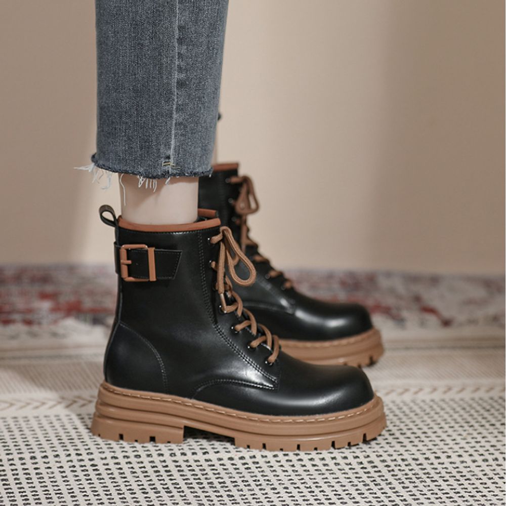 Thick Soled Ankle Boots