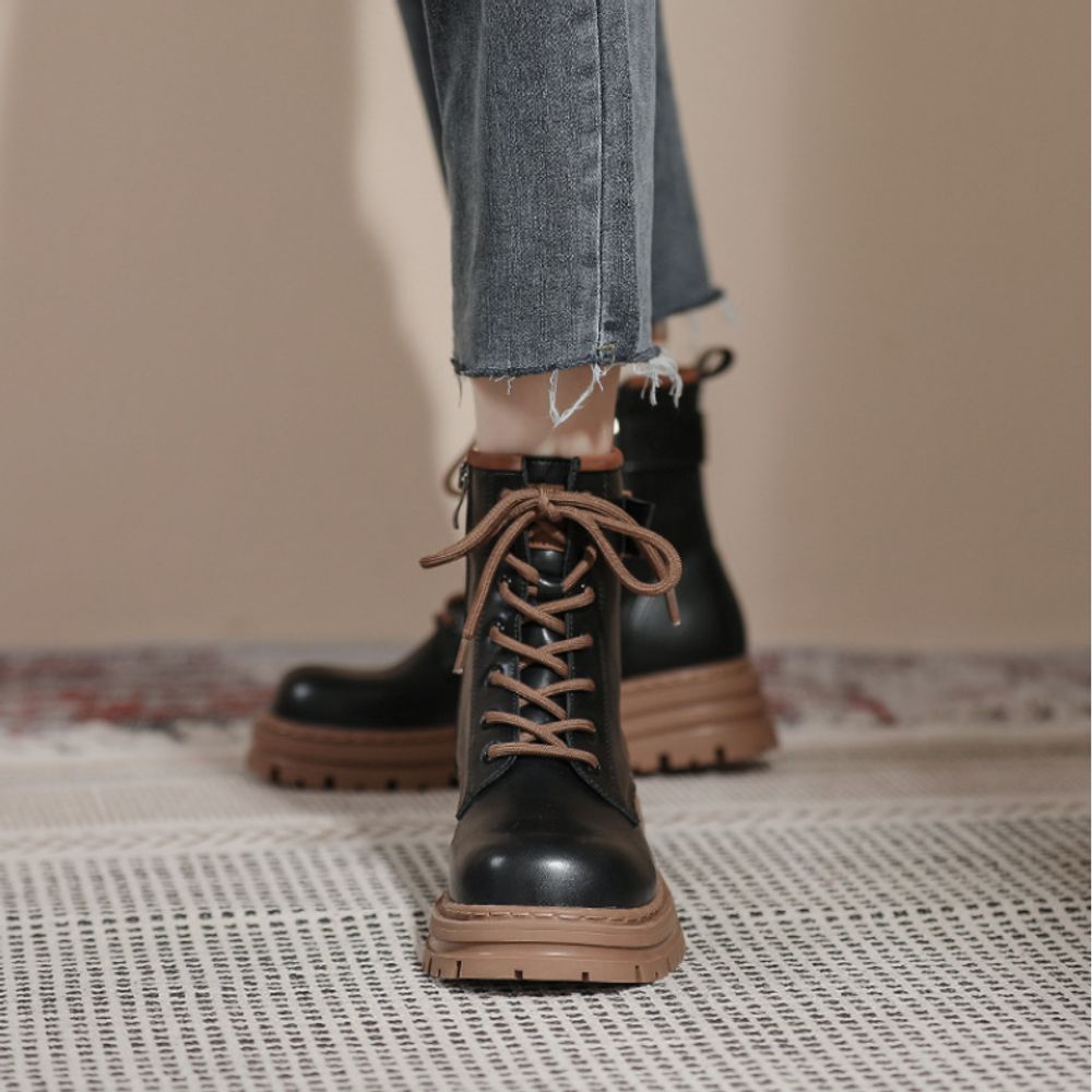 Thick Soled Ankle Boots