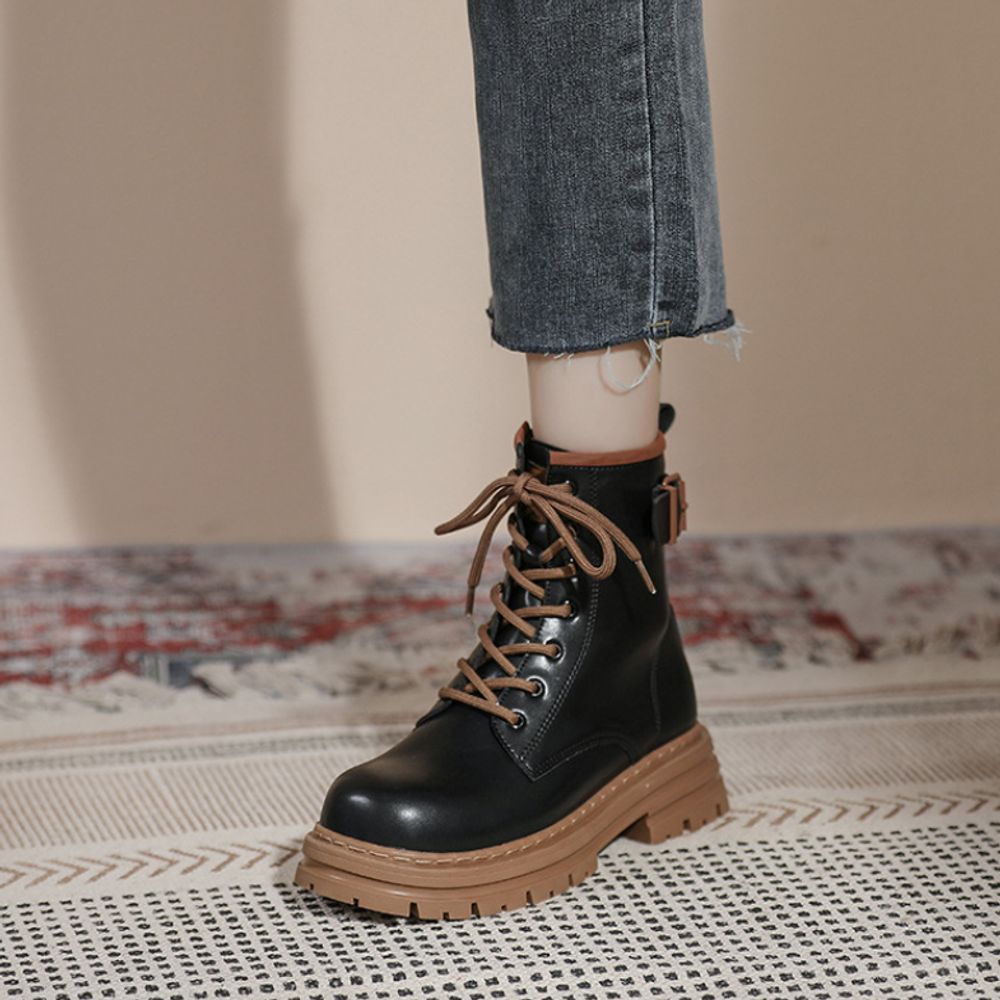 Thick Soled Ankle Boots