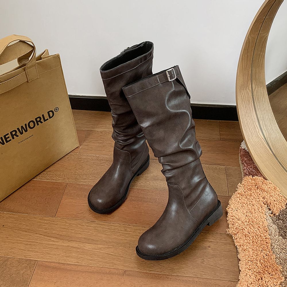 Knee High Slim Knight Boots