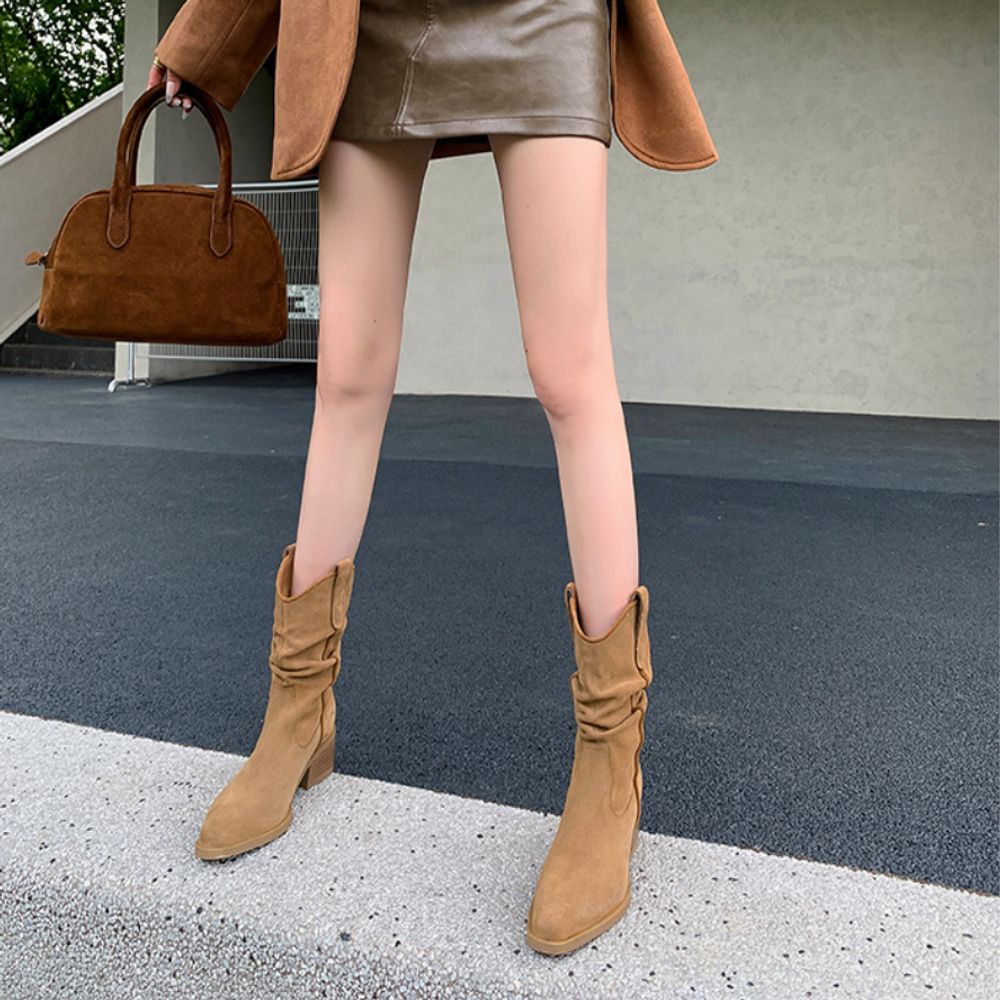 Sued Top Ankle Boots