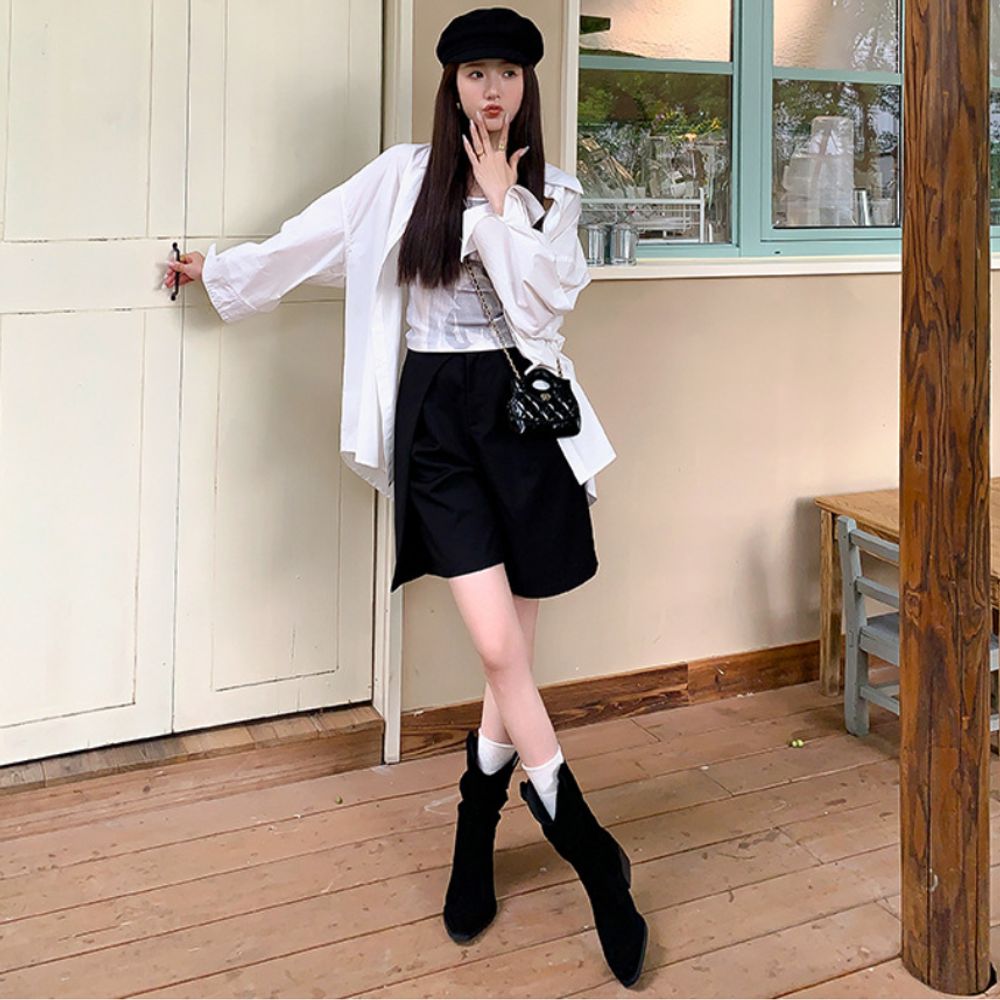 Sued Top Ankle Boots