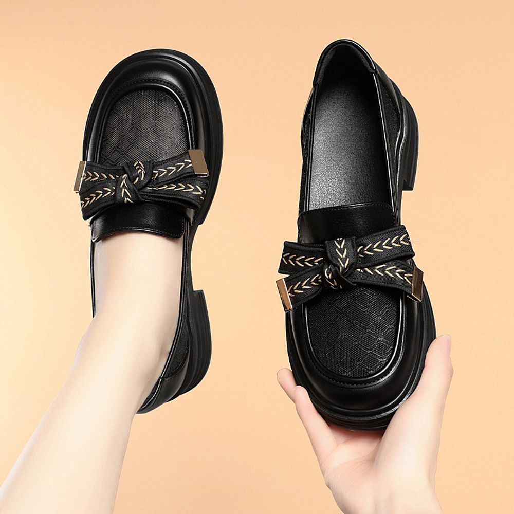 Breathable Thick Soled Loafers