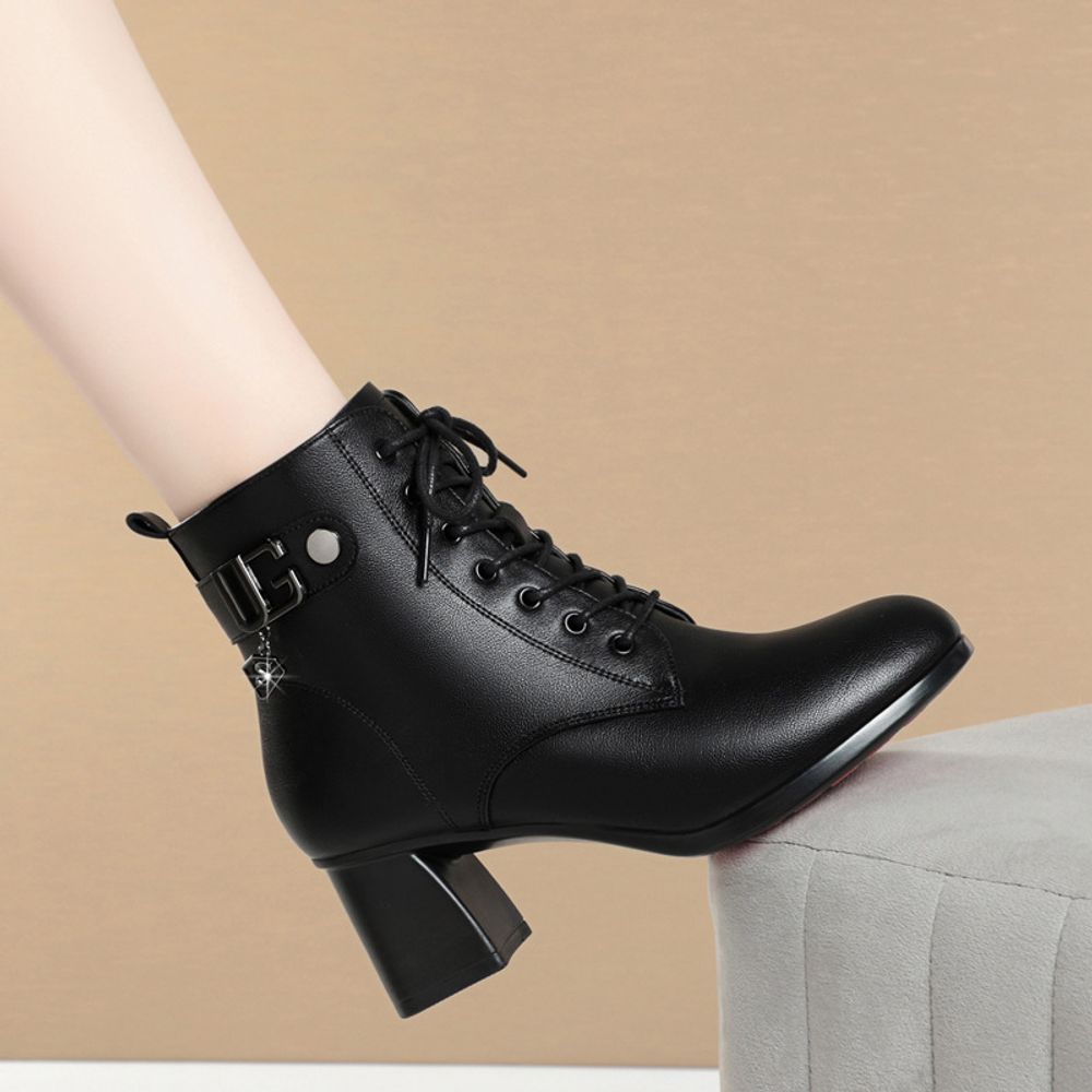 Thick Soled Ankle Boots