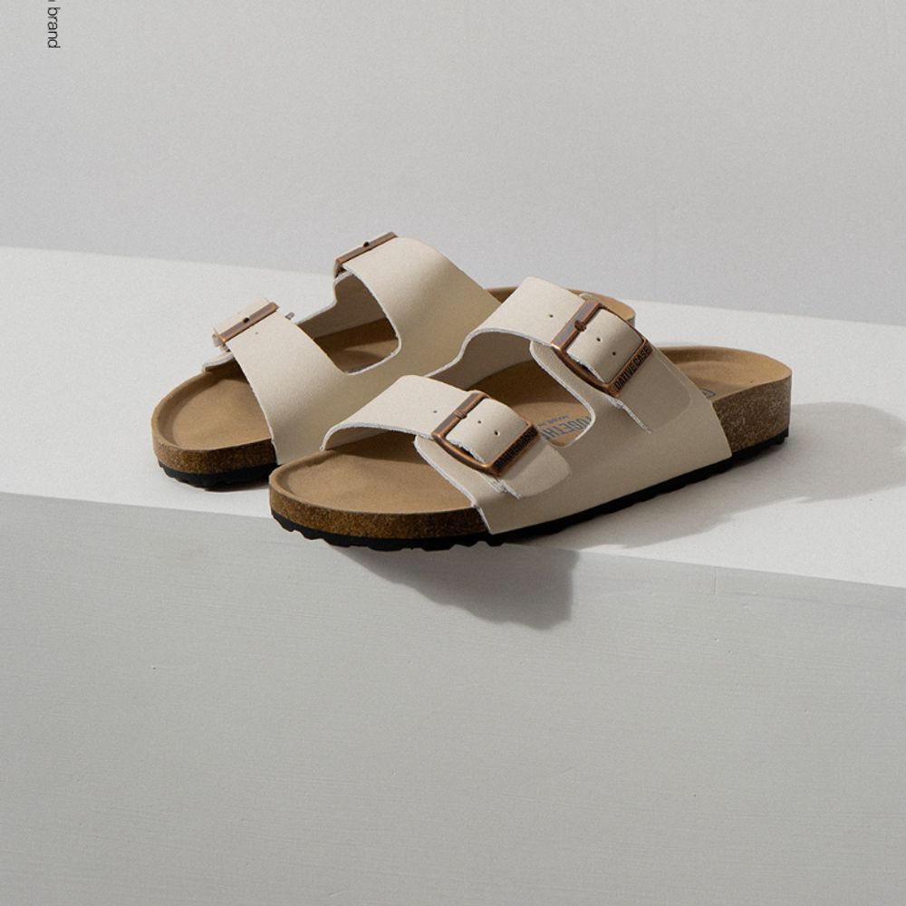 Two-Strap Slide Sandals