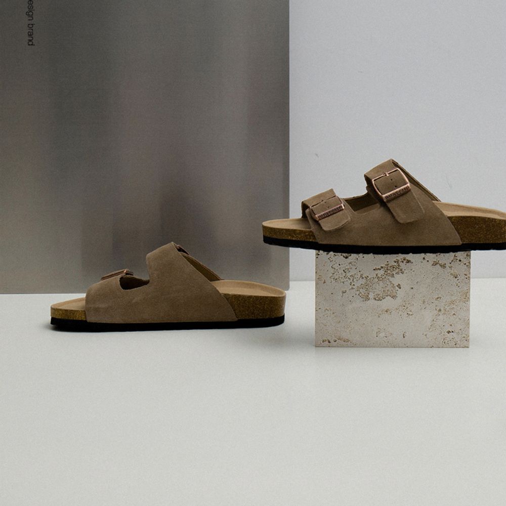 Two-Strap Slide Sandals