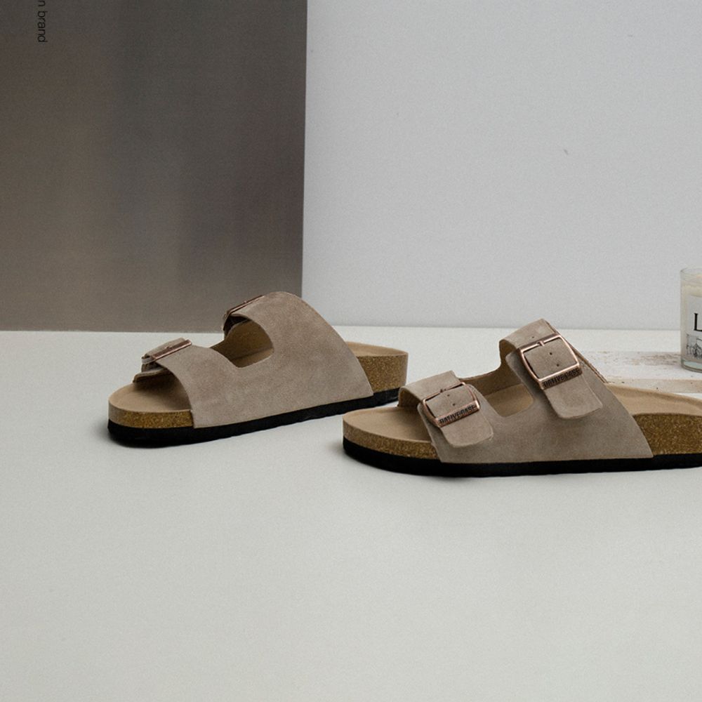 Two-Strap Slide Sandals
