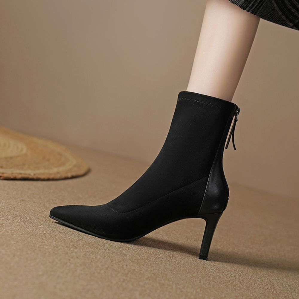Thick Heeled  Ankle Boots