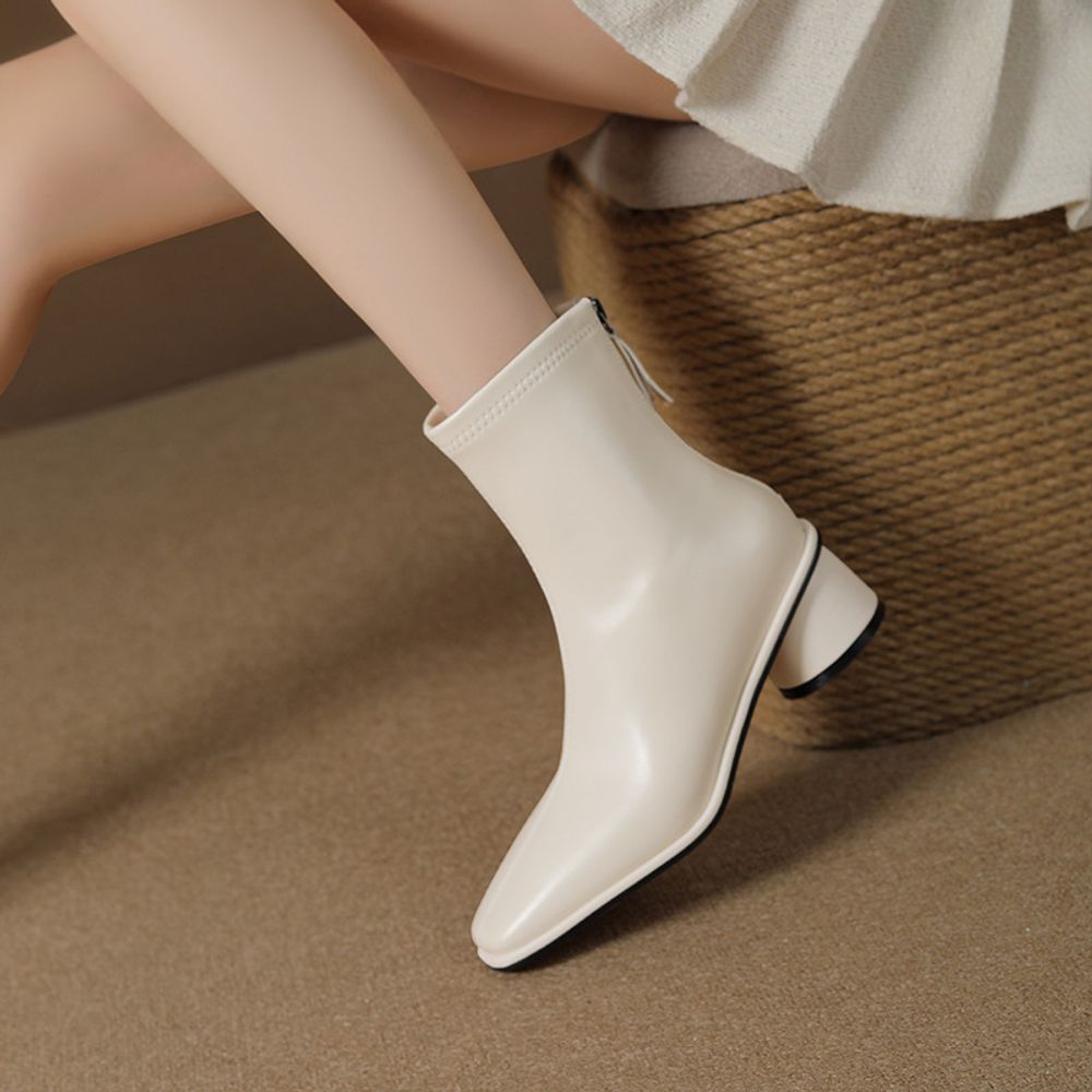 Square Toe Ankle Boots