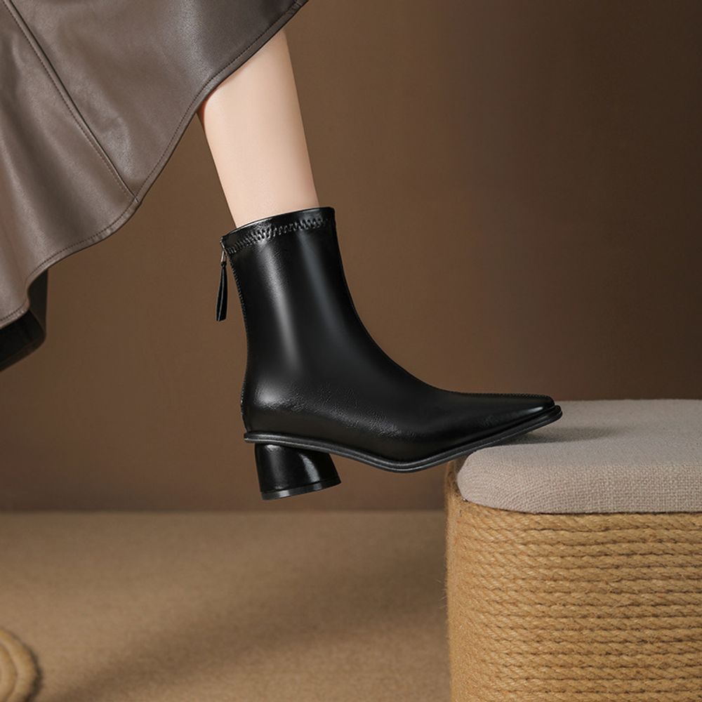 Square Toe Ankle Boots