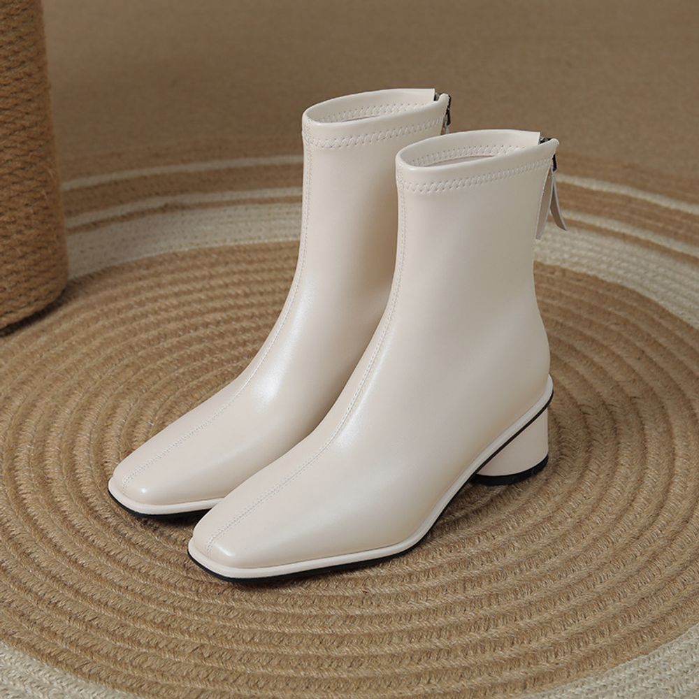 Square Toe Ankle Boots