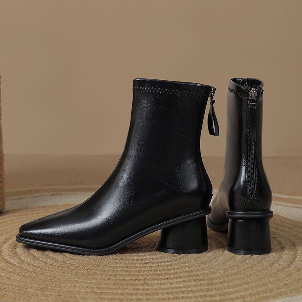 Square Toe Ankle Boots