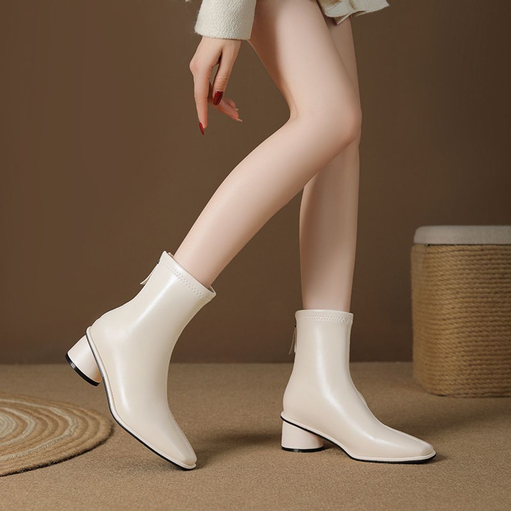 Square Toe Ankle Boots