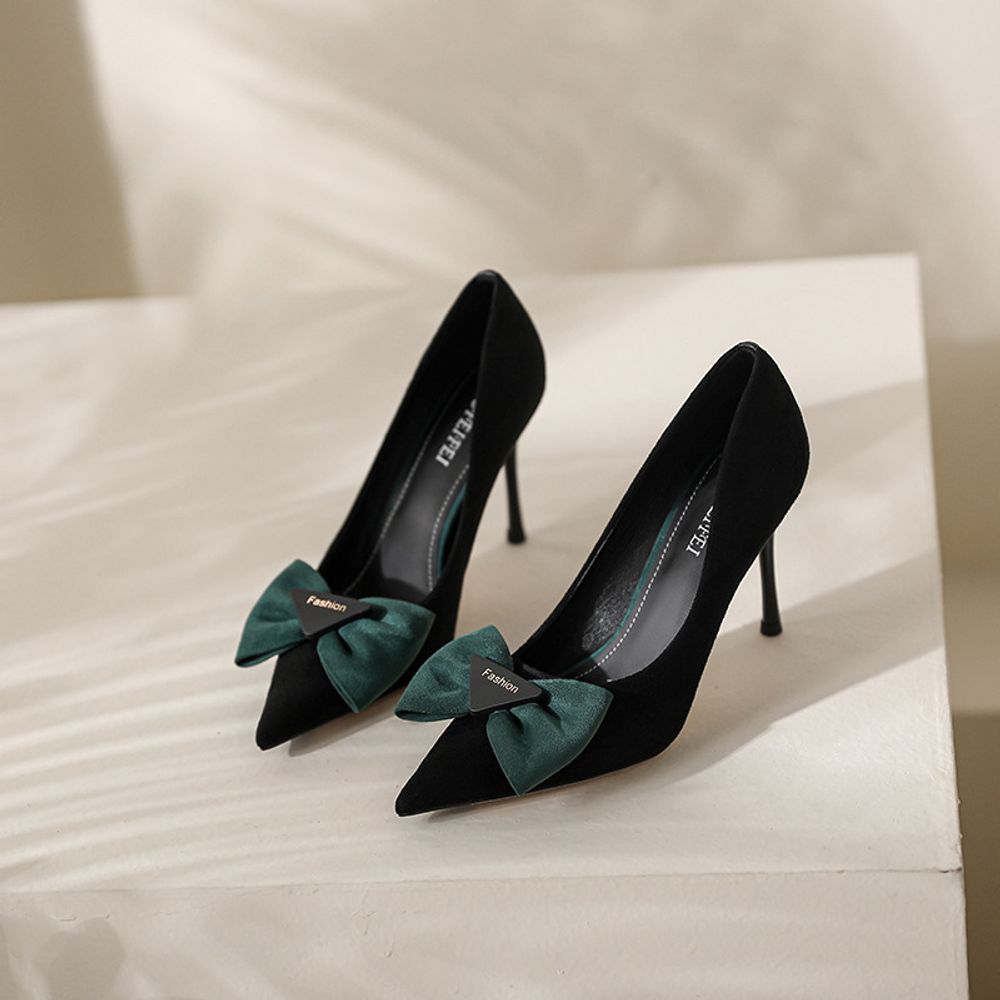 Bowknot Pointed Stiletto Heels