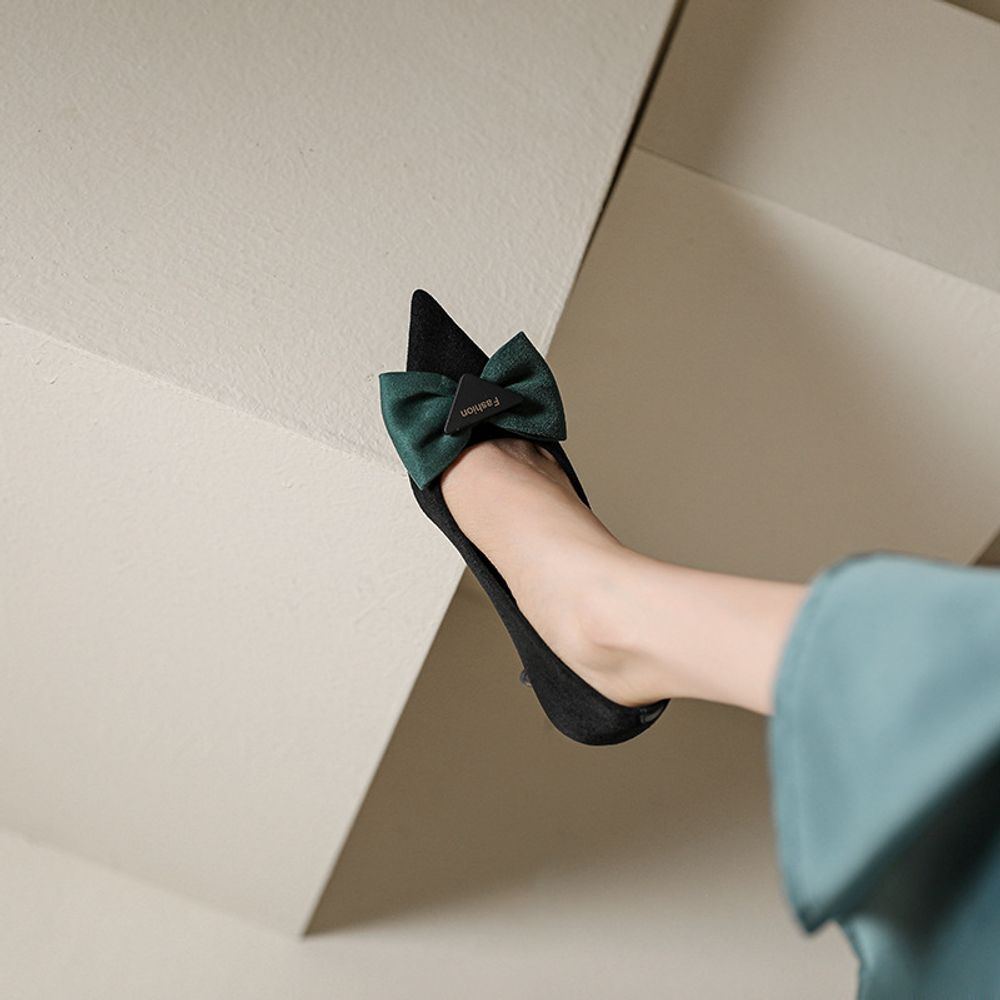 Bowknot Pointed Stiletto Heels