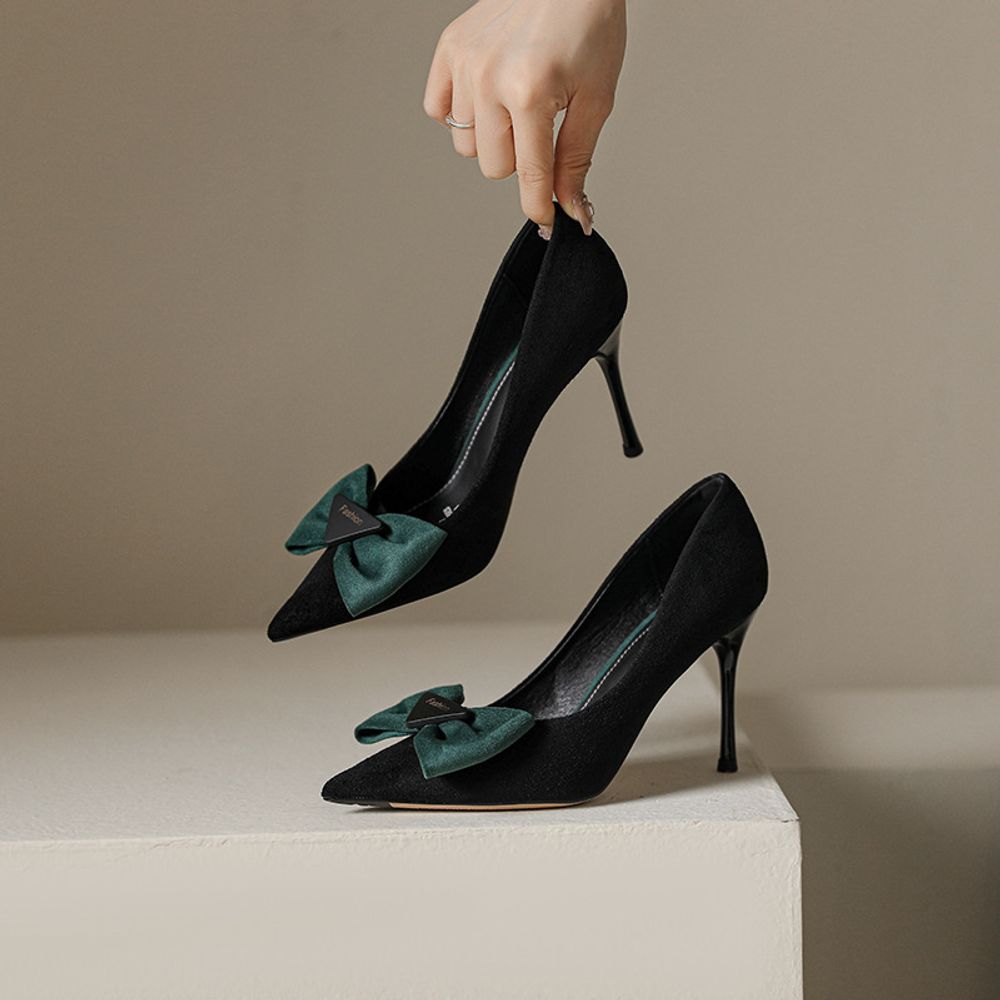 Bowknot Pointed Stiletto Heels