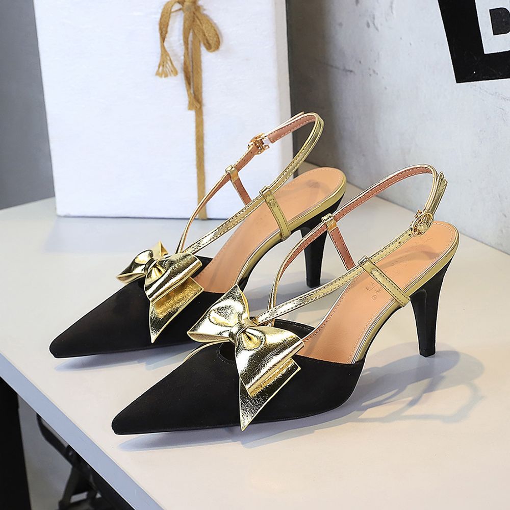 Bowknot Top Slingback Heels