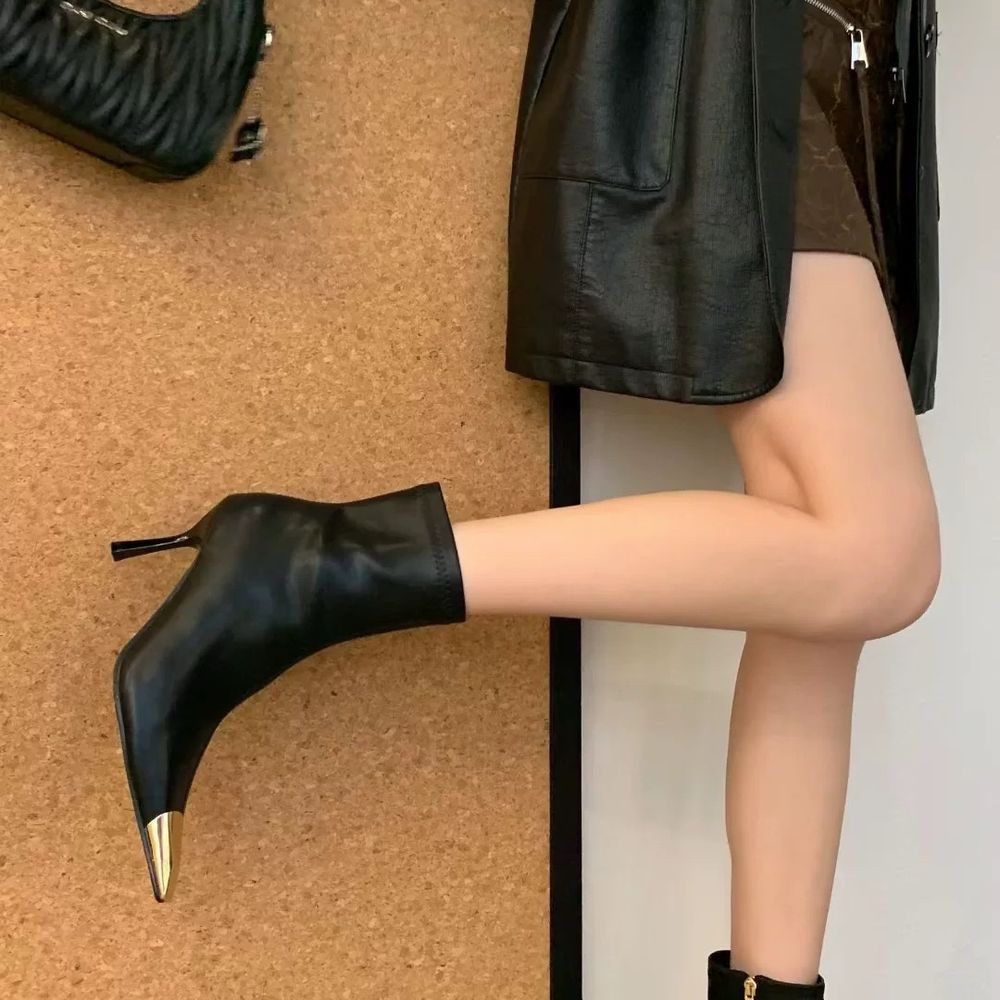 Metal Head Ankle Boots