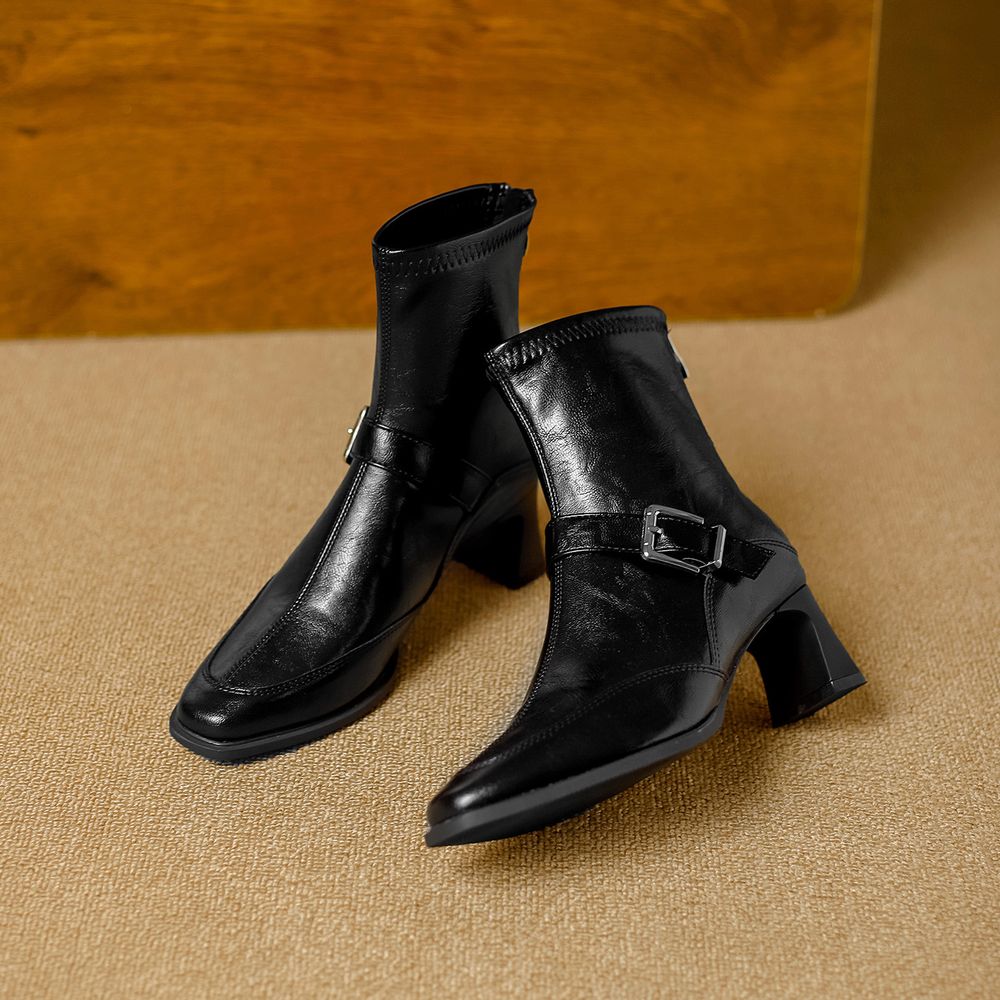 Thick Heel Ankle Boots
