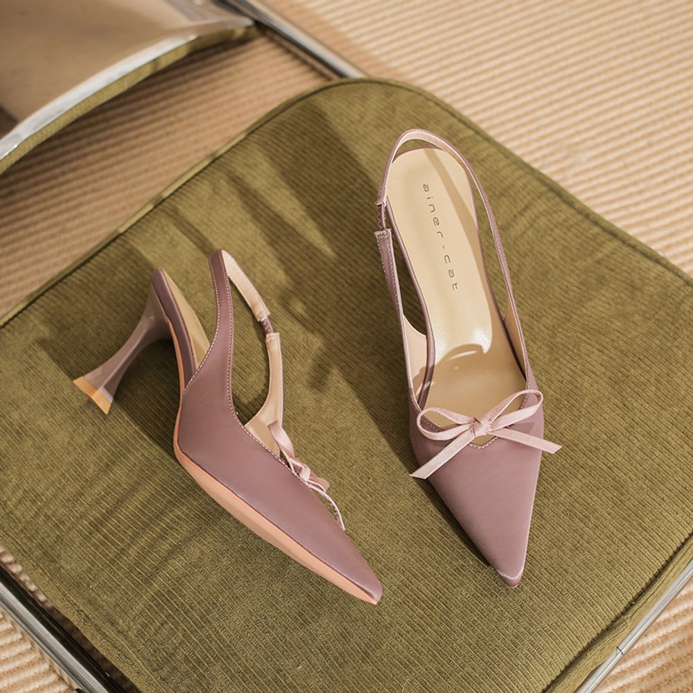 Bowtie Slingback Heels