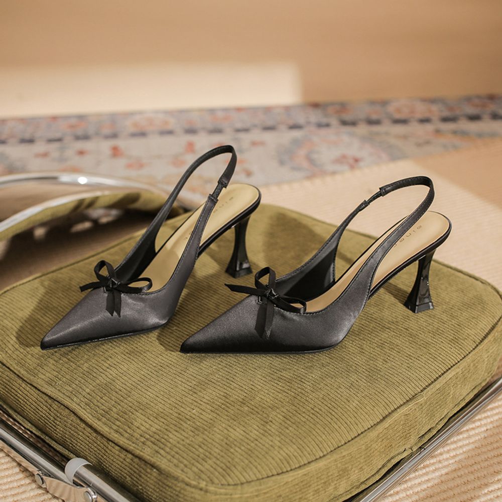 Bowtie Slingback Heels