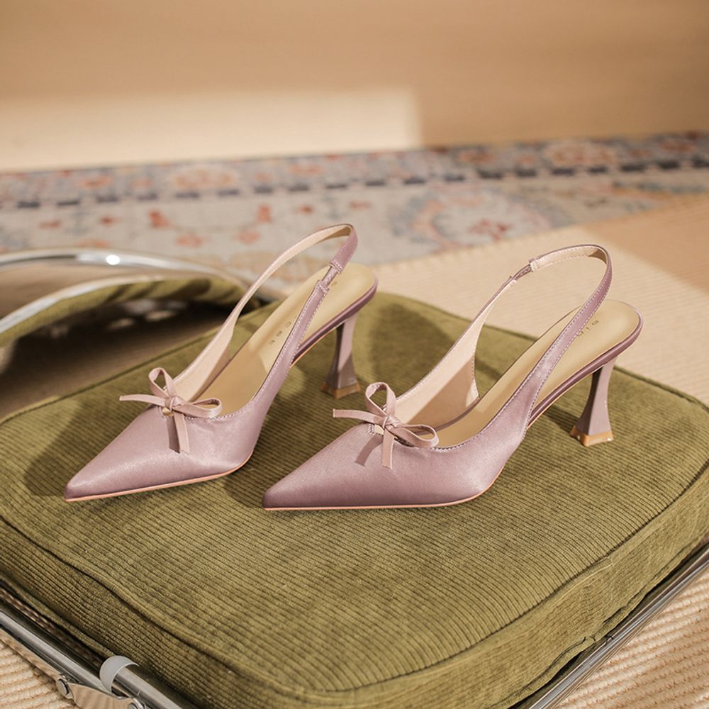 Bowtie Slingback Heels