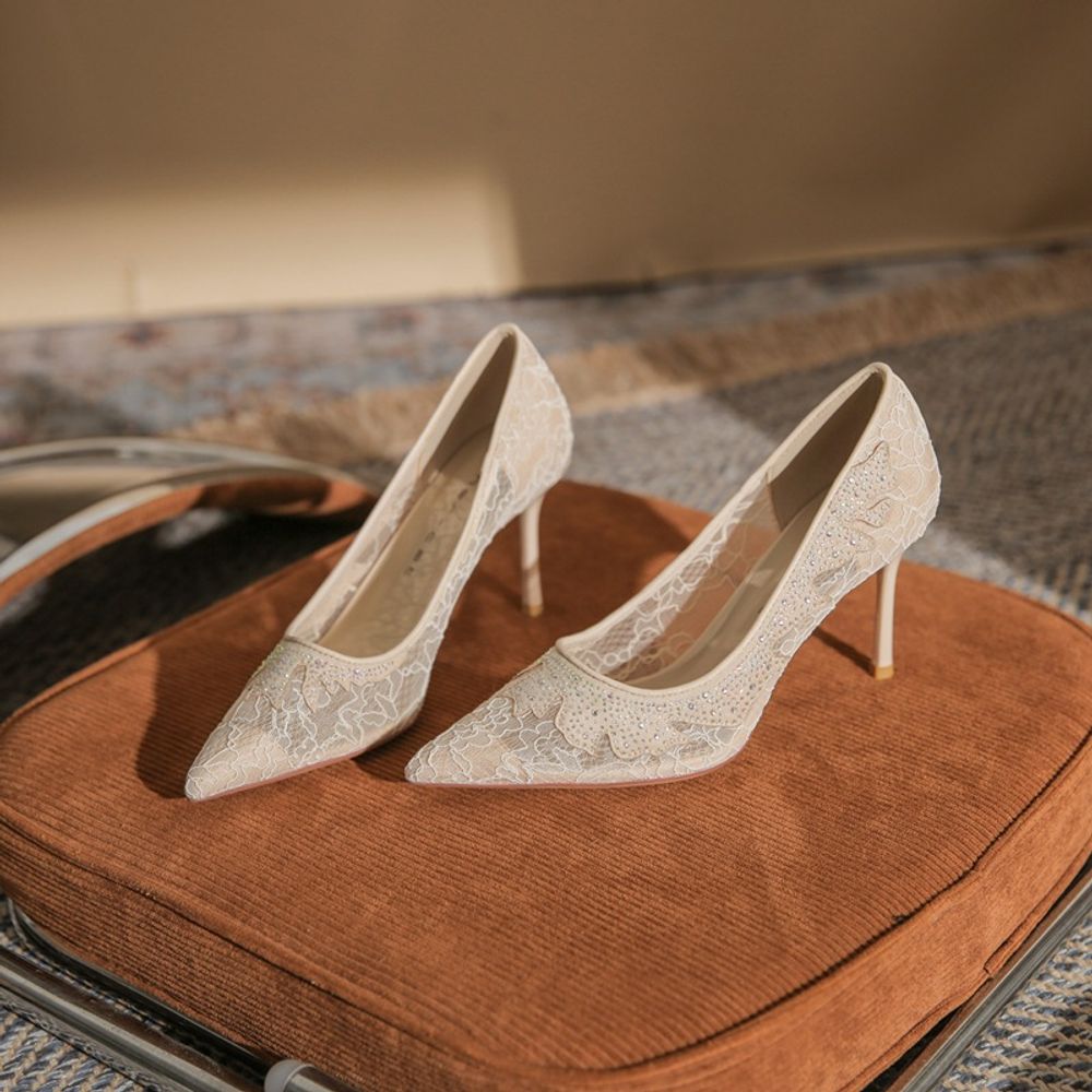 Mesh Top Stilletto Heels