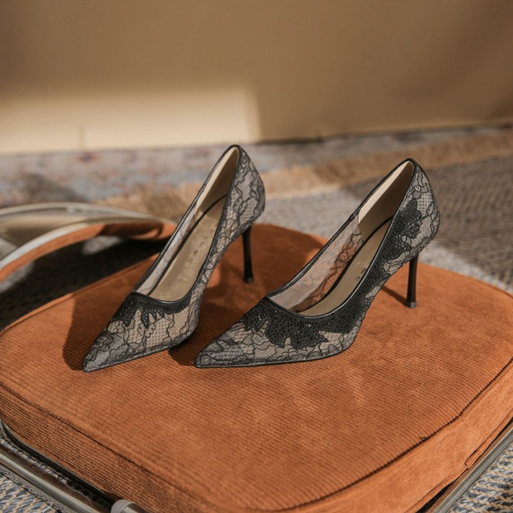Mesh Top Stilletto Heels