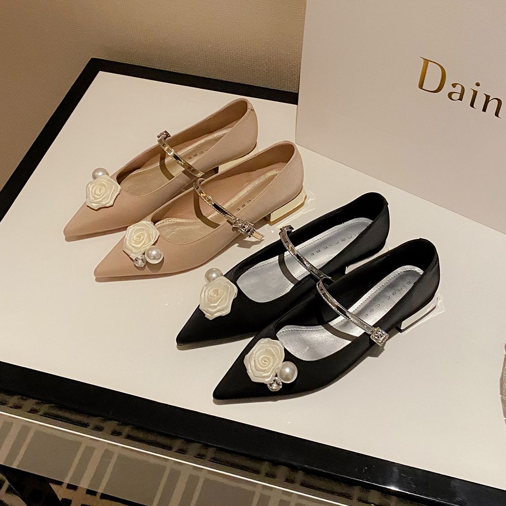 Flower top Flat Heels