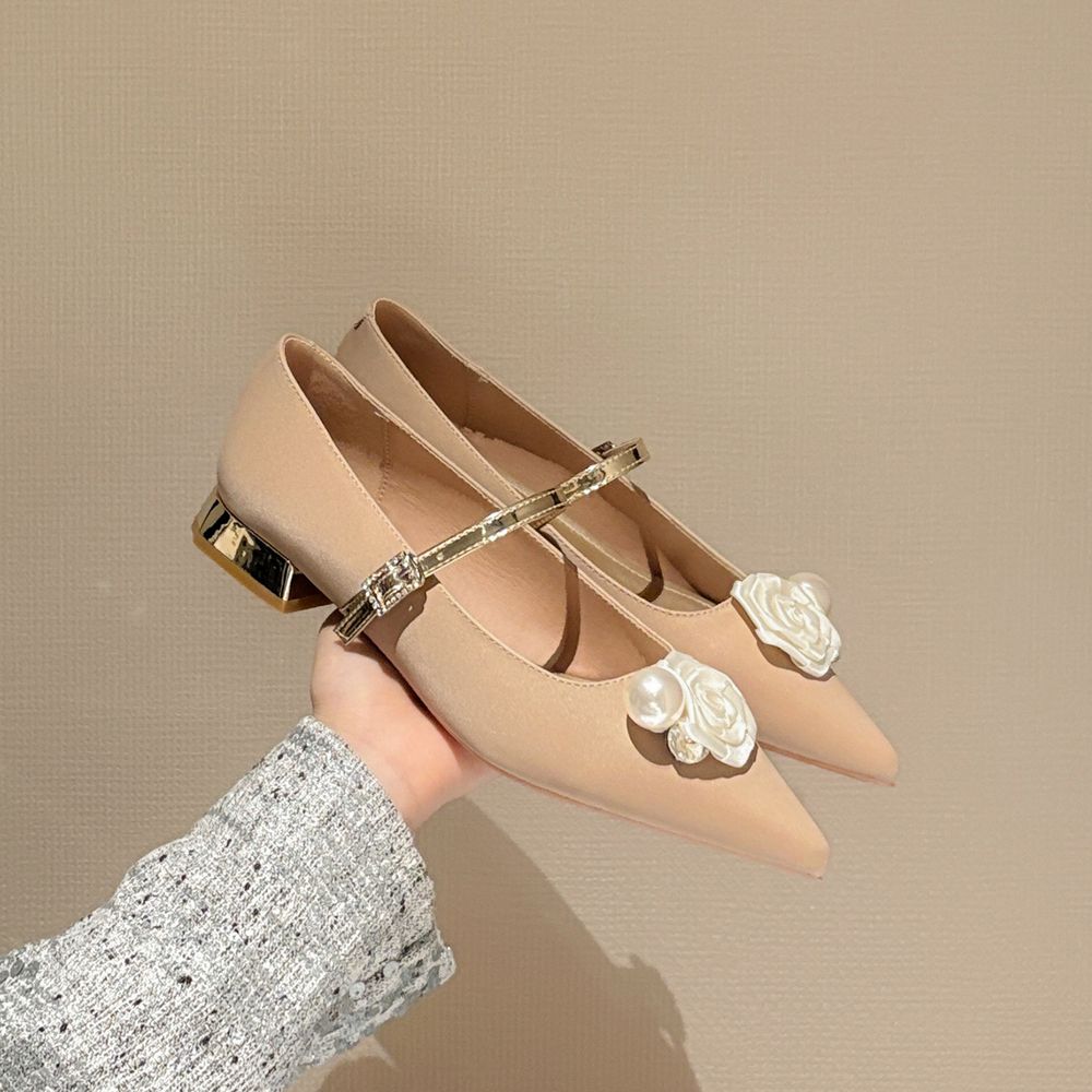 Flower top Flat Heels