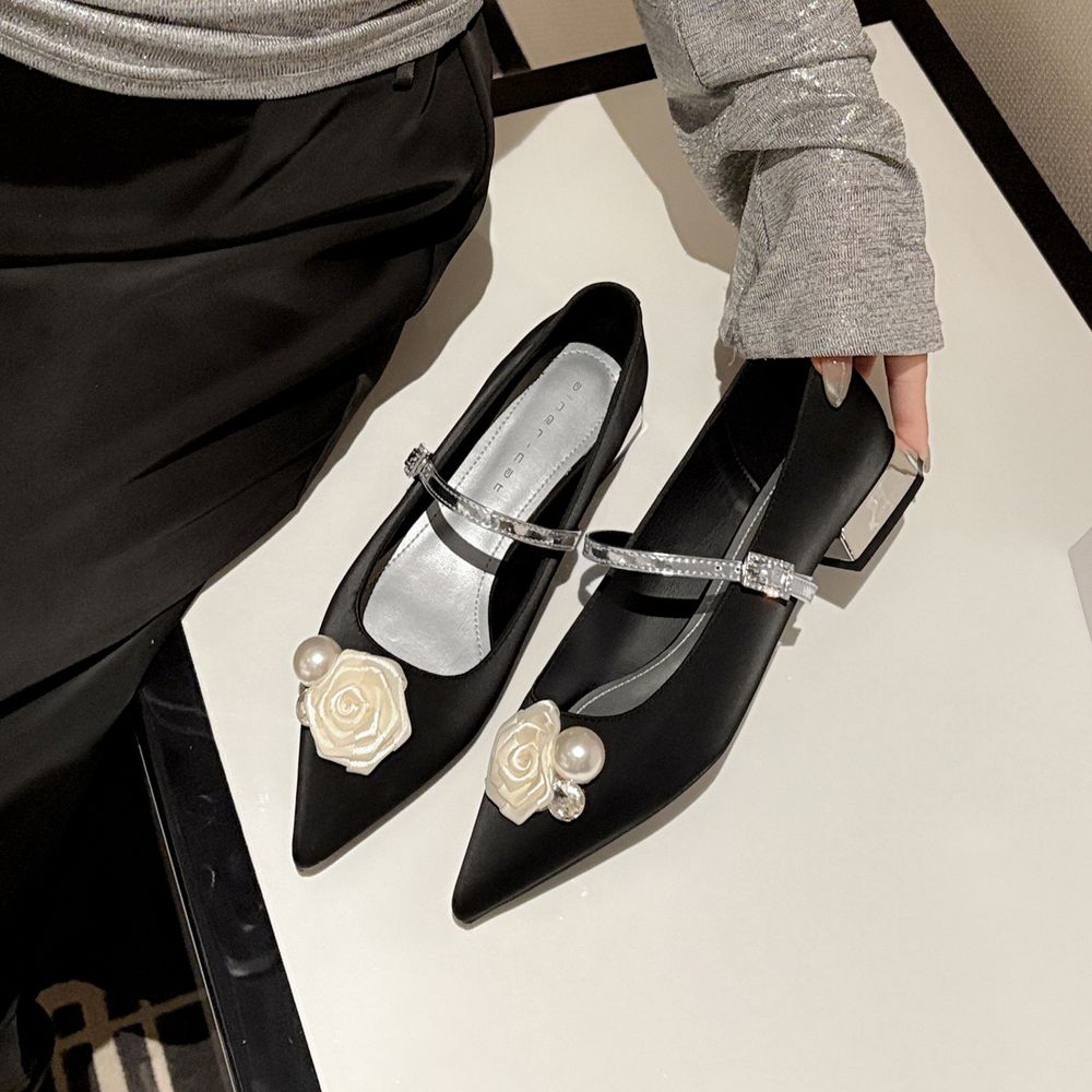 Flower top Flat Heels