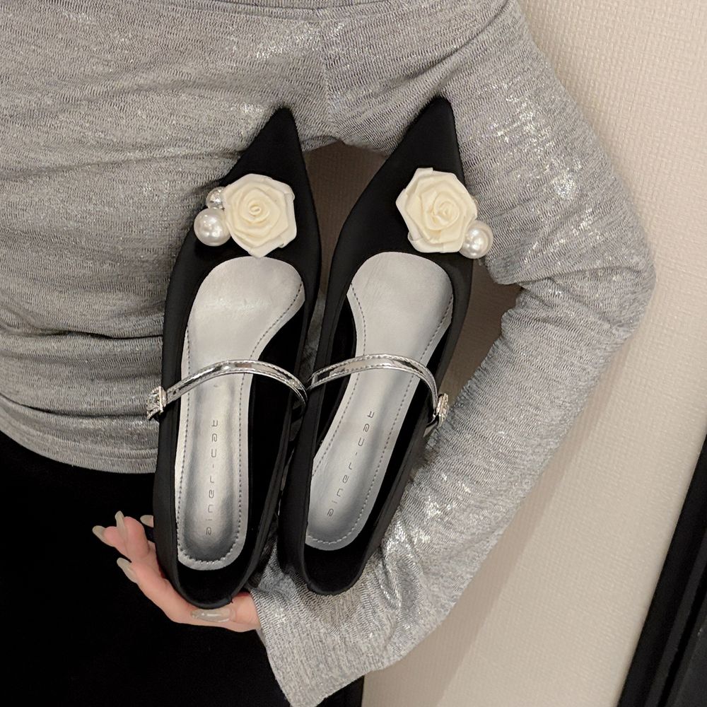 Flower top Flat Heels