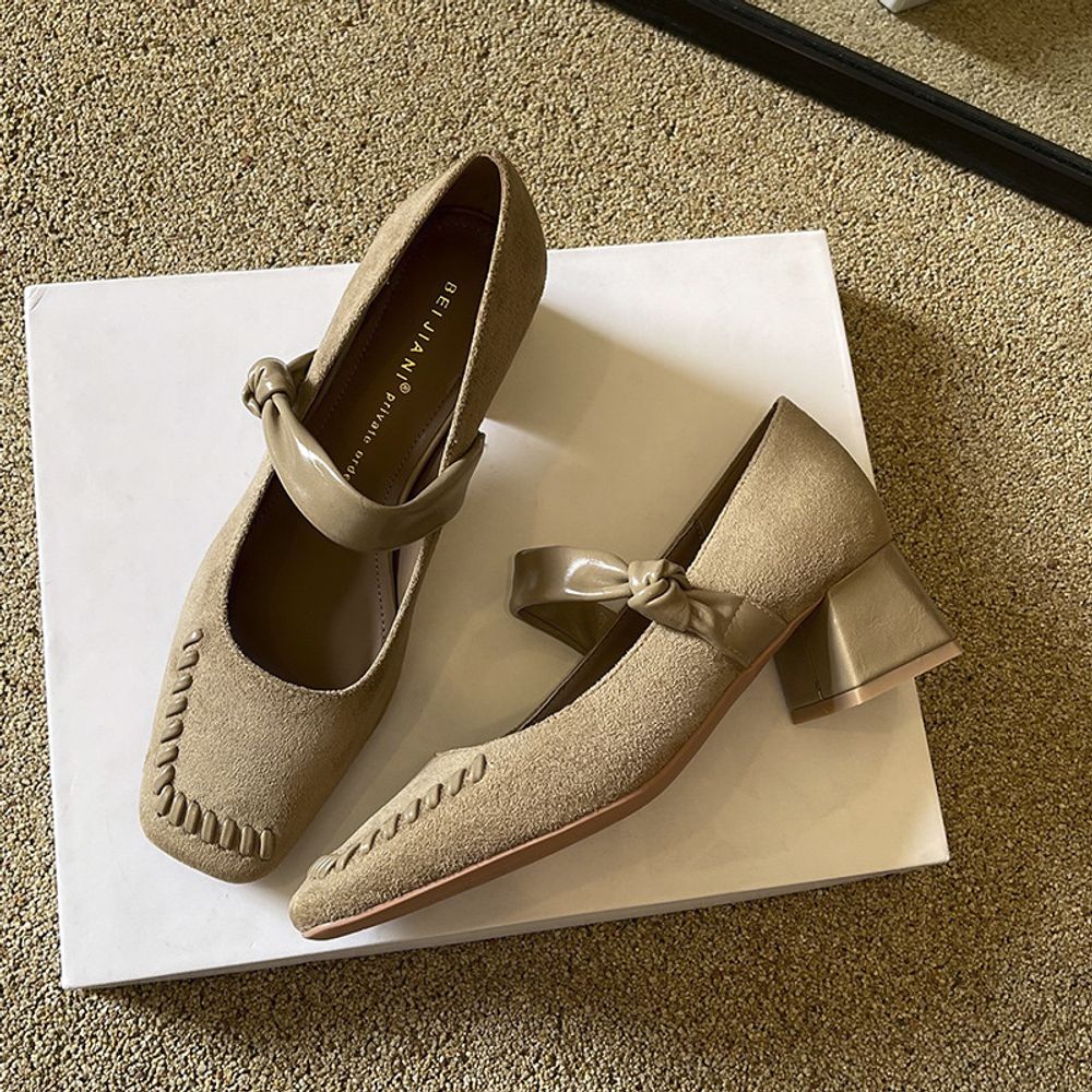 Thick Heel Mary Jane Heels