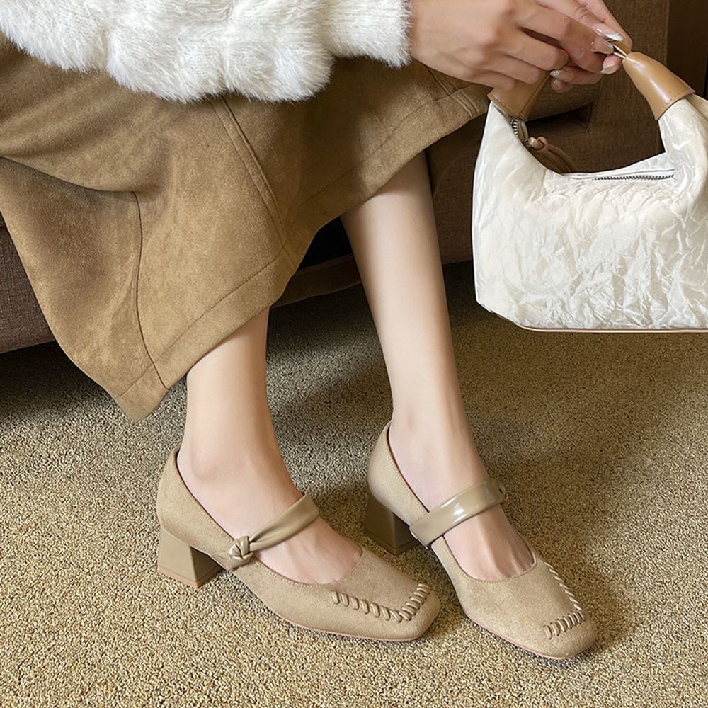 Thick Heel Mary Jane Heels